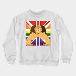 I promote the LGBT community in England with gay lions Crewneck Sweatshirt